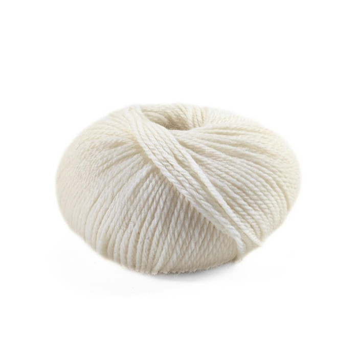 2 Пряжа Laines du Nord Mercerized Merino, 50г - 125м, молочний, 100% вовна