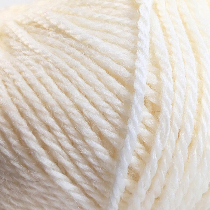 2 Пряжа Laines du Nord Mercerized Merino, 50г - 125м, молочний, 100% вовна