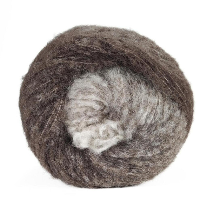 2 Пряжа Laines du Nord Piuma Alpaca Degrade,100г - 250м, різнокольоровий, 48% альпака, 44% лана без мюлесінгу, 8% нейлон