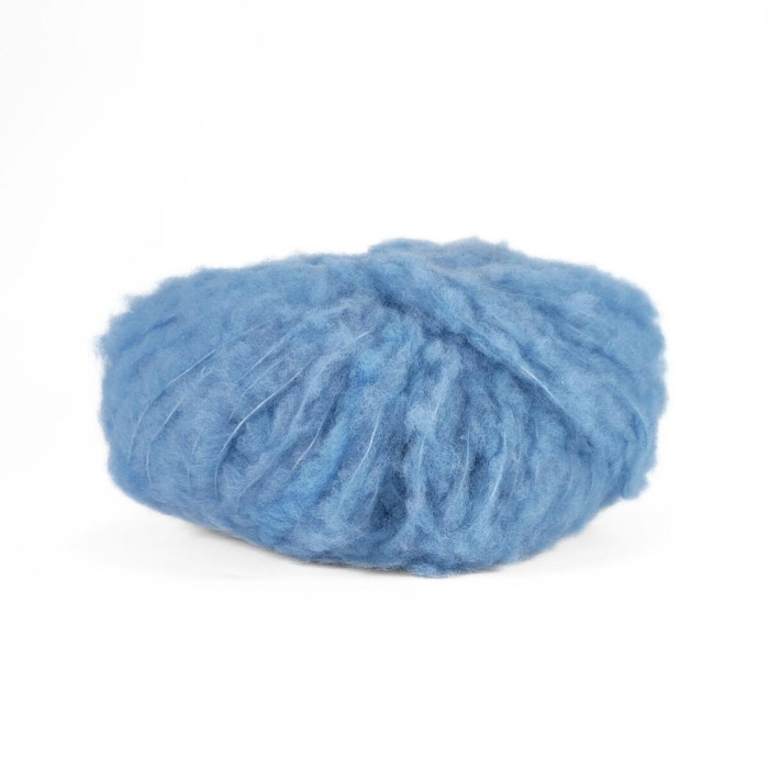 2 Пряжа Laines du Nord Piuma Cashmere, 25г - 75м, блакитний, 75% вовна, 16% кашемір, 9% нейлон