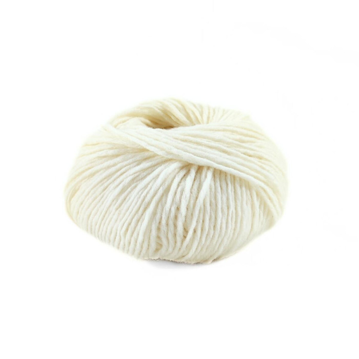 2 Пряжа Laines du Nord Soft Carded Merino, 25г - 90м, молочний, 100% вовна