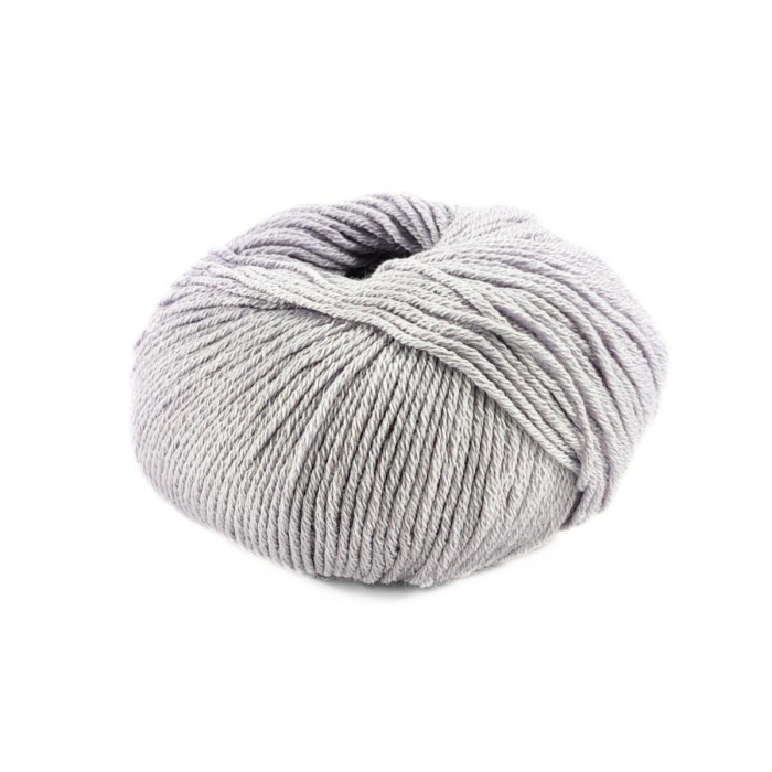 2 Пряжа Laines du Nord Spring Wool, 50г - 140м, світло-сірий, 50% вовна, 50% бавовна
