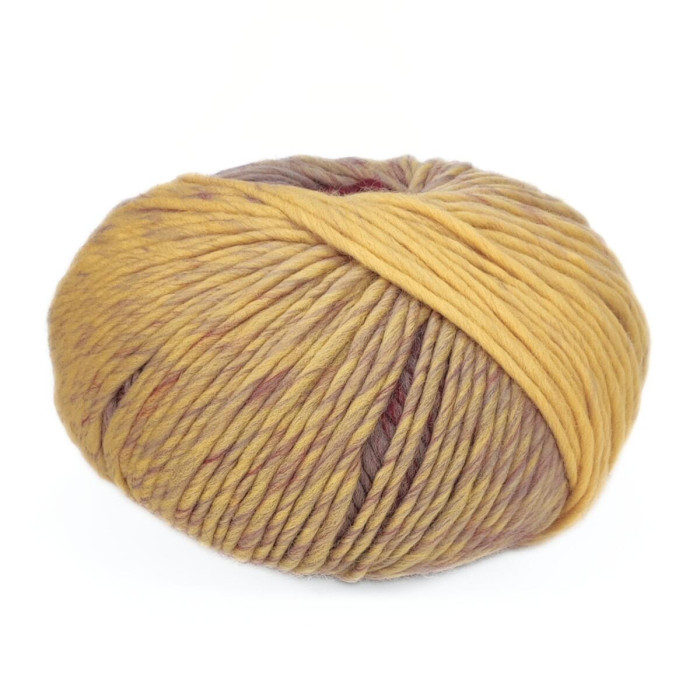 2 Пряжа Laines du Nord Slippers, 200г - 200м, вишневий-жовтий, 100% вовна