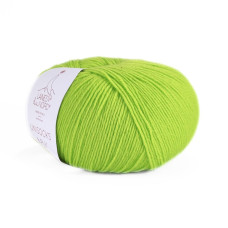 2 Шкарпеткова Пряжа Laines du Nord Unisock 6 PLY, 100г - 400м, салатовий, 75% вовна, 25% нейлон