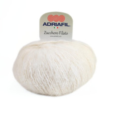 20 Пряжа Adriafil Zucchero Filato, 50г - 175м, молочний, 18% альпака, 50% бавовна, 32% вовна