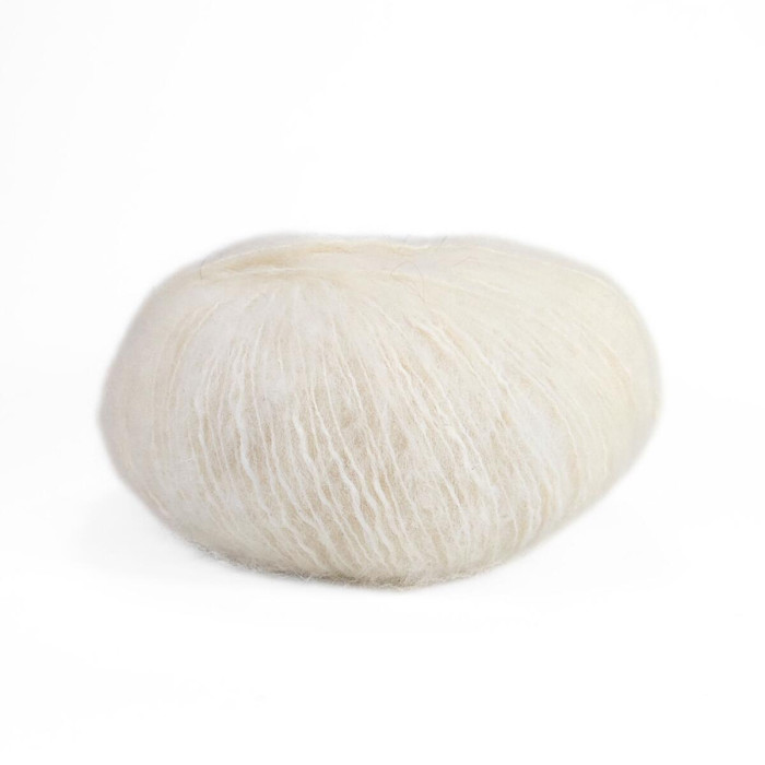 20 Пряжа Adriafil Zucchero Filato, 50г - 175м, молочний, 18% альпака, 50% бавовна, 32% вовна