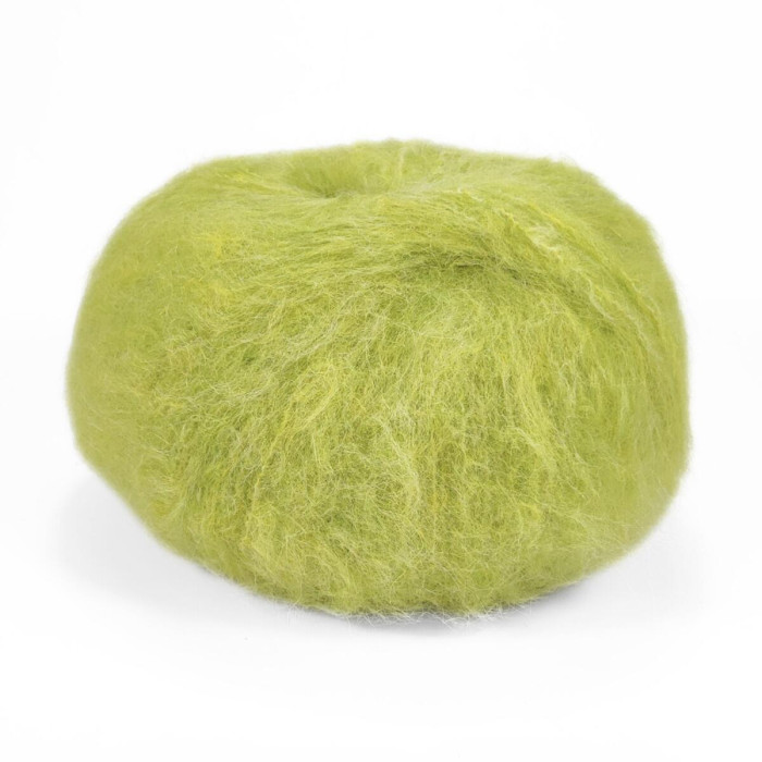 20 Пряжа Laines du Nord Alpaca Brushed, 50г - 115м, салатовий, 50% альпака, 35% вовна, 15% нейлон