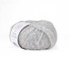 20 Пряжа Laines du Nord Piuma Cashmere, 25г - 75м, світло-сірий, 75% вовна, 16% кашемір, 9% нейлон