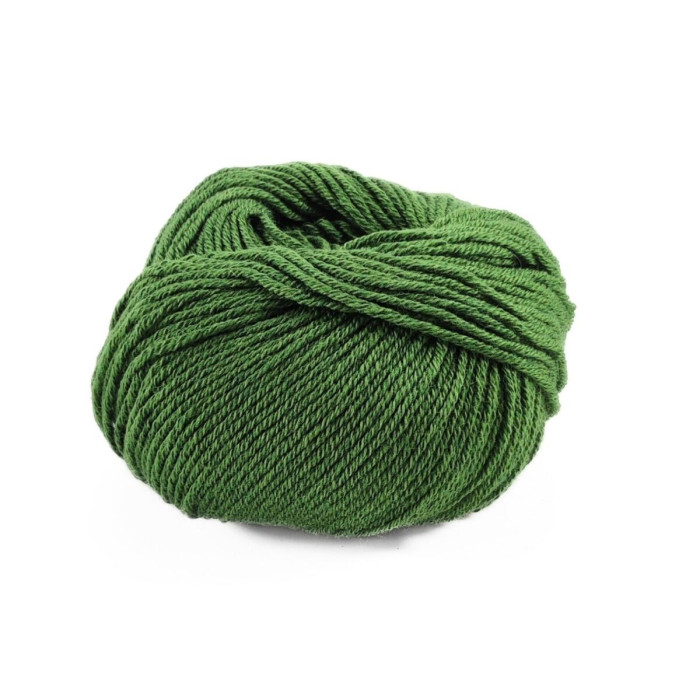 20 Пряжа Laines du Nord Spring Wool, 50г - 140м, зелений, 50% вовна, 50% бавовна
