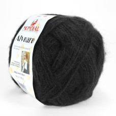 200 Пряжа Mondial Alveare, 200г - 520м, чорний, 35% мохер, 65% мікрофібра PC