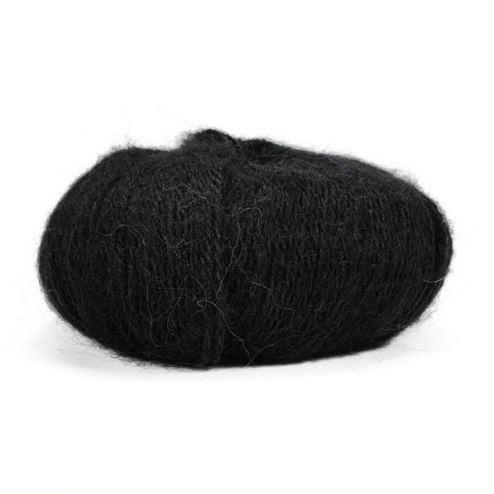 200 Пряжа Mondial Dolce Mohair, 50г - 150м, чорний, 60% кід мохер, 40% акрил