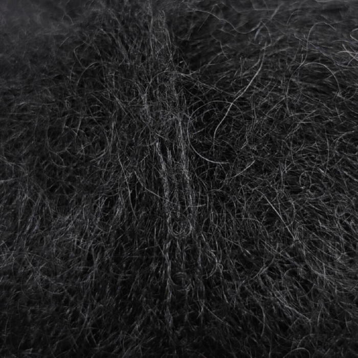 200 Пряжа Mondial Kid Seta, 25г - 210м, чорний, 70% суперкід мохер, 30% шовк