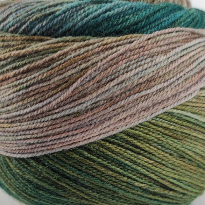 200 Шкарпеткова Пряжа Laines du Nord WaterColor Sock, 100г - 420м, різнокольоровий, 75% вовна, 25% нейлон