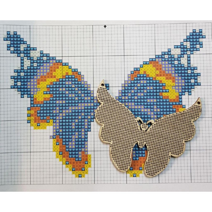 2010 Метелик. Alisena. Заготовка з фанери для вишивки хрестиком. Розмір 8*9,8 см