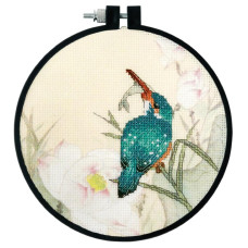 2032604 Xiu Crafts Набір для вишивки рахунковим хрестиком - Зимородок 15х15 см, Aida №14