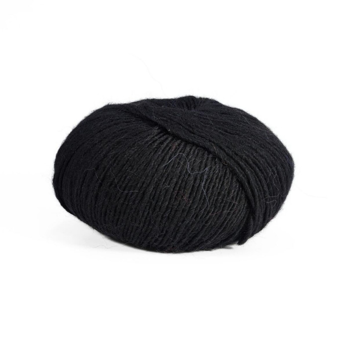 204 Пряжа Laines du Nord Andina, 50г - 175м, чорний, 50% альпака, 50% вовна