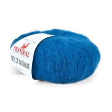 206 Пряжа Mondial Dolce Mohair, 50г - 150м, синій, 60% кід мохер, 40% акрил