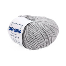 20741 Пряжа Lana Gatto Super Soft, 50г - 125м, світло-сірий, 100% меринос екстрафайн
