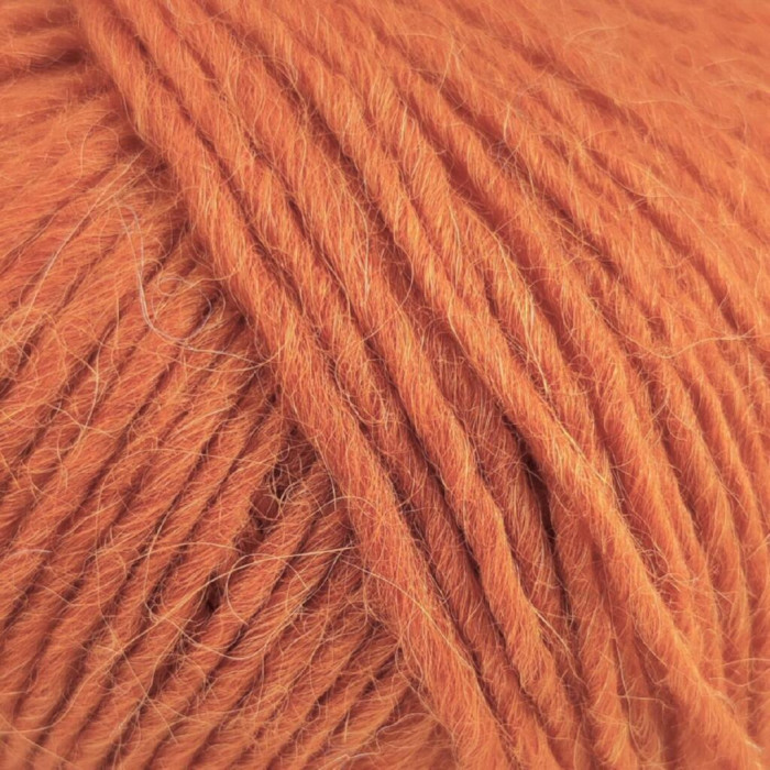209 Пряжа Laines du Nord Andina, 50г - 175м, морквяний, 50% альпака, 50% вовна