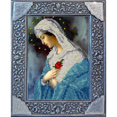 20918 Діва Марія з трояндою. Краса і творчість. Набір для вишивки бісером ювелірним(Знятий з виробництва)