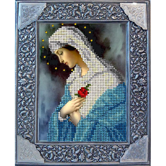 20918 Діва Марія з трояндою. Краса і творчість. Набір для вишивки бісером ювелірним(Знятий з виробництва)
