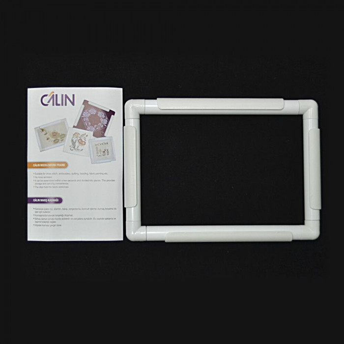 CL20*28-01 Рамка-п`яльці для вишивки (снапи), 20*28 см, білі. Calin