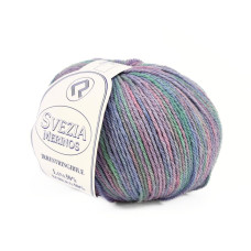 21 Пряжа Campolmi Filati Svezia Fantasie, 100г - 250м, мультіколор, 50% вовна, 25% акрил