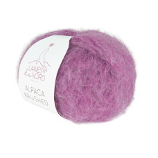 21 Пряжа Laines du Nord Alpaca Brushed, 50г - 115м, світло-фіолетовий, 50% альпака, 35% вовна, 15% нейлон