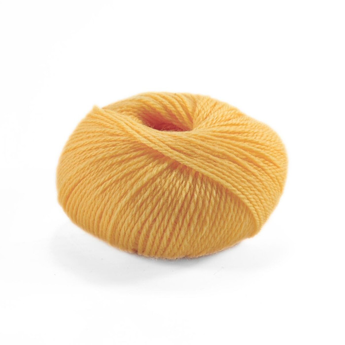 21 Пряжа Laines du Nord Mercerized Merino, 50г - 125м, жовтий, 100% вовна