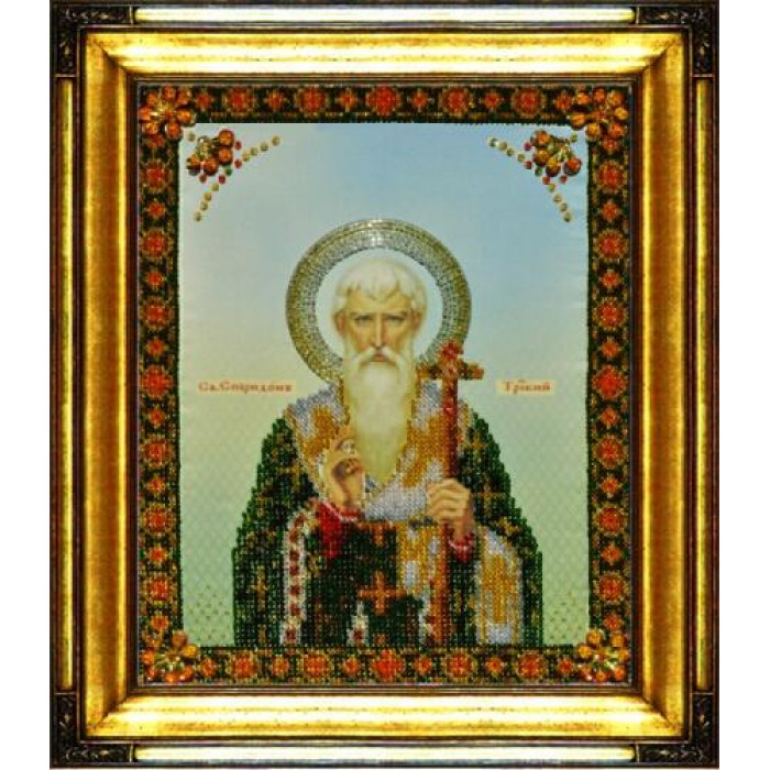 Р-036 Ікона святителя Спиридона Триміфунтського. Картини бісером. Набір для вишивання бісером(Знятий з виробництва)