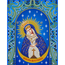 АС4-009 Остробрамська ікона Божої Матері. А-строчка. Схема на тканині для вишивання бісером