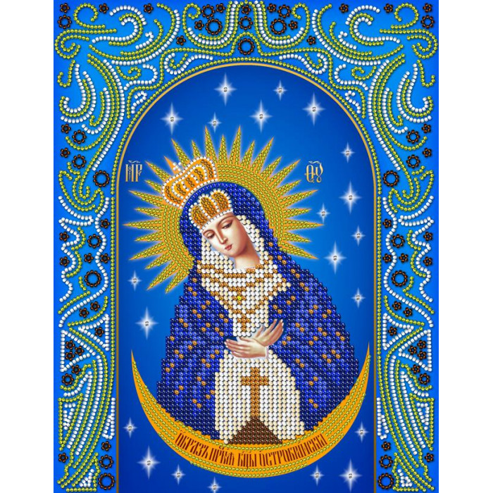 АС4-009 Остробрамська ікона Божої Матері. А-строчка. Схема на тканині для вишивання бісером