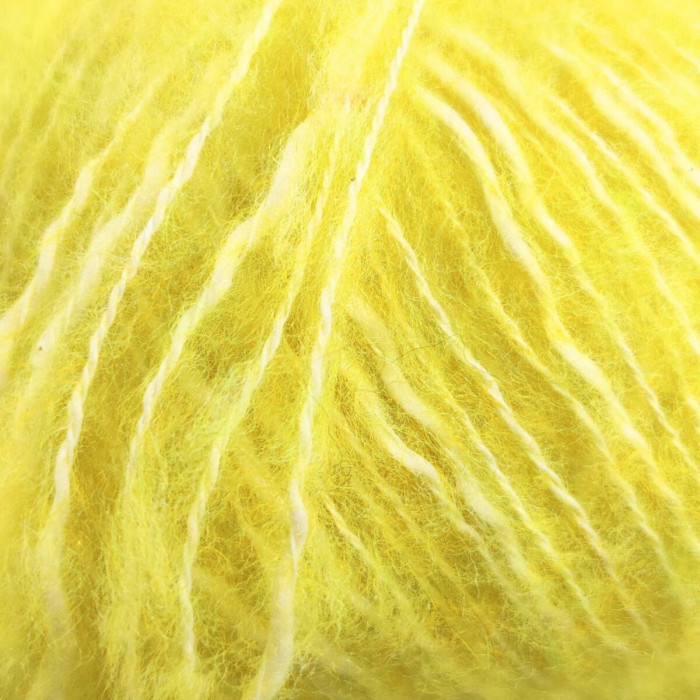 22 Пряжа Adriafil Zucchero Filato, 50г - 175м, лимонний, 18% альпака, 50% бавовна, 32% вовна