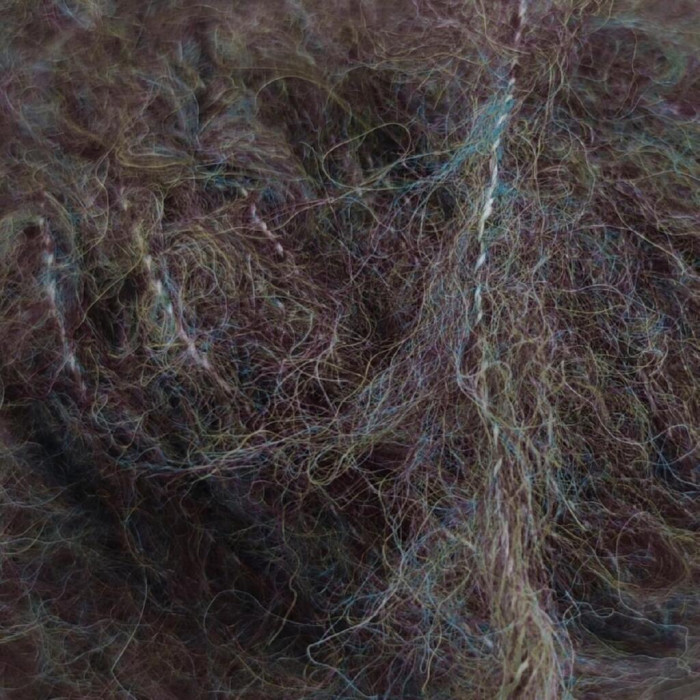 22 Пряжа Laines du Nord Alpaca Brushed, 50г - 115м, коричнево-зелений, 50% альпака, 35% вовна, 15% нейлон