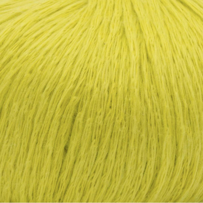22 Пряжа Laines du Nord Soft Lino, 50г - 135м, лимонний, 80% льон, 20% бавовна