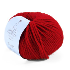 22 Пряжа Laines du Nord Twist, 100г - 125м, червоний, 70% вовна, 30% акрил