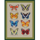 220014 Little Stitch Набір для вишивки рахунковим хрестиком - Сет метеликів 25x38 см, Aida16 (айворі)