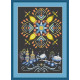 220017 Little Stitch Набір для вишивки рахунковим хрестиком - Різдвяна зірка 24x36 см, Aida16 (чорна)