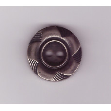 86-3 Ґудзик кругла з рельєфним обідком (темне срібло) 17 мм