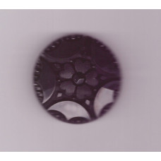 9 Ґудзик чорна з рельєфним квіткою, 33 мм