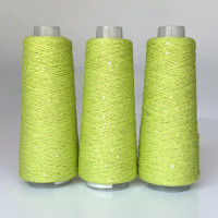 225 Infinity Yarn Пряжа паєтки 3 мм на котонi, Бузок+прозорий хамелеон  100гр-800м