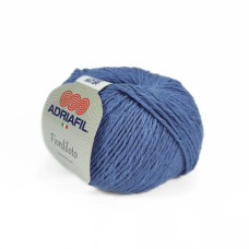 23 Пряжа Adriafil Fiordiloto, 50г - 115м, темно-блакитний, 23% льон, 57% бавовна, 20% віскоза