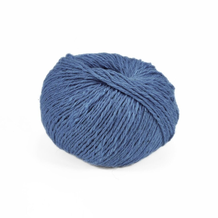 23 Пряжа Adriafil Fiordiloto, 50г - 115м, темно-блакитний, 23% льон, 57% бавовна, 20% віскоза