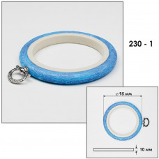 230-1 П`яльці-рамка каучукові з підвісом, діаметр 95 мм, товщина 10 мм, блакитні. Nurge