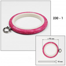230-1 П`яльці-рамка каучукові з підвісом, діаметр 95 мм, товщина 10 мм, рожеві. Nurge