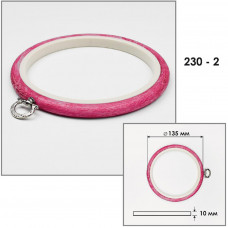 230-2 П`яльці-рамка каучукові з підвісом, діаметр 135 мм, товщина 10 мм, рожеві. Nurge