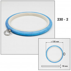 230-2 П`яльці-рамка каучукові з підвісом, діаметр 135 мм, товщина 10 мм, блакитні. Nurge