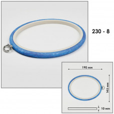 230-8 П`яльці-рамка каучукові з підвісом, діаметр 145*190 мм, товщина 10 мм, блакитні. Nurge