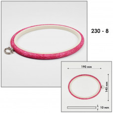 230-8 П`яльці-рамка каучукові з підвісом, діаметр 145*190 мм, товщина 10 мм, рожеві. Nurge