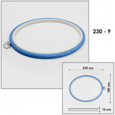 230-9 П`яльці-рамка каучукові з підвісом, діаметр 180*230 мм, товщина 10 мм, блакитні. Nurge